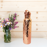 MyOnearth Copper Bottle Antique Finish with Glasses